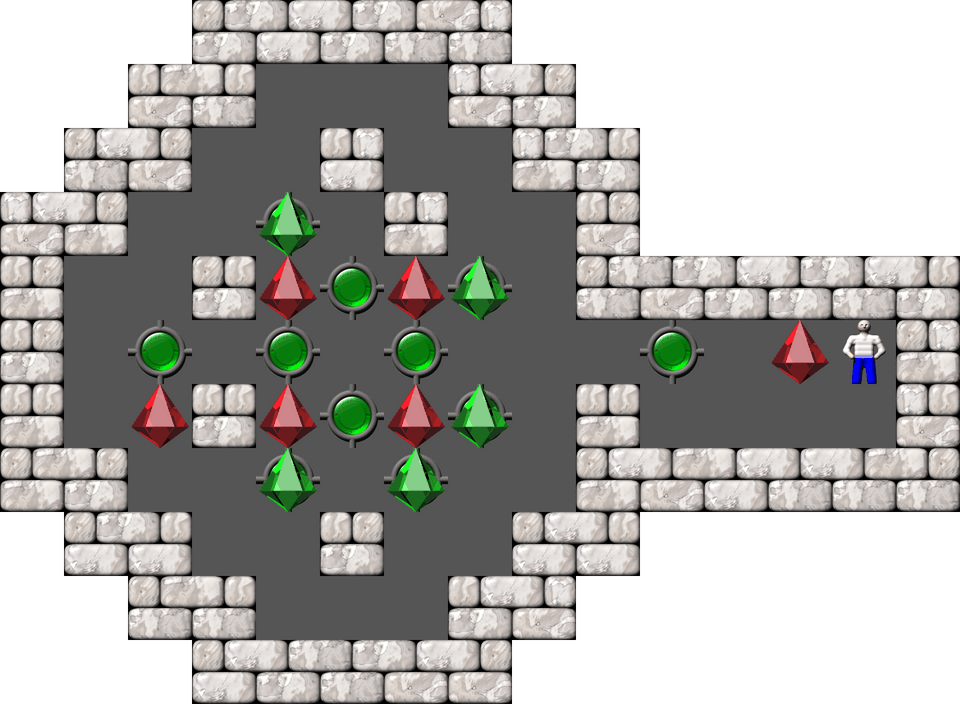 Sokoban Mass Remodel level 1586